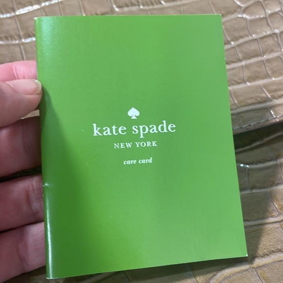 KATE SPADE Knightsbridge Doris Croc Embossed Satchel Leather Crossbody Taupe - Picture 11 of 15